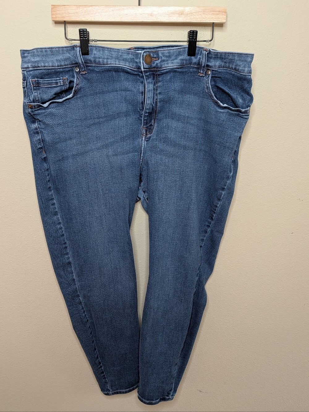 Lane Bryant Light Wash Skinny‎ Jeans Size 22 Mid Rise Ankle Stretch Denim
